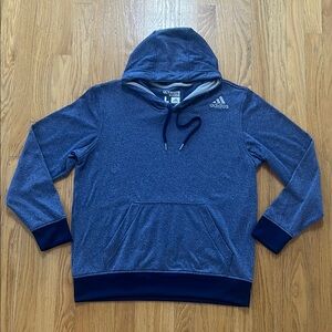 Adidas Blue Ultimate Pullover Hooded Sweatshirt Mens Size Large Hoodie